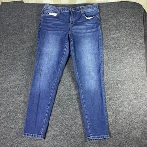 Earl Jeans Skinny Ankle Womens 12 Blue Medium Wash Denim Cotton Everyday Wear
